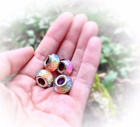 Rainbow Bead with Cremation Ash