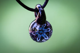 Snowflake Hologram Pendant with Infused Cremation Ash