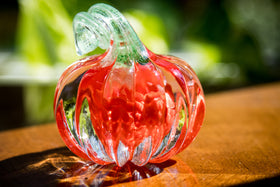 solid  glass pumpkin