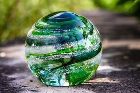 Sparkle Paperweight Orb with Infused Cremains