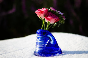 Spiral Bud Vase with Cremains