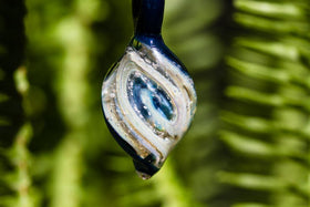 Spiral Twist Pendant with Infused Cremation Ashes