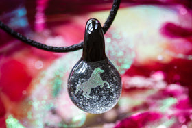 Stallion Horse Hologram Pendant with Infused Cremation Ash