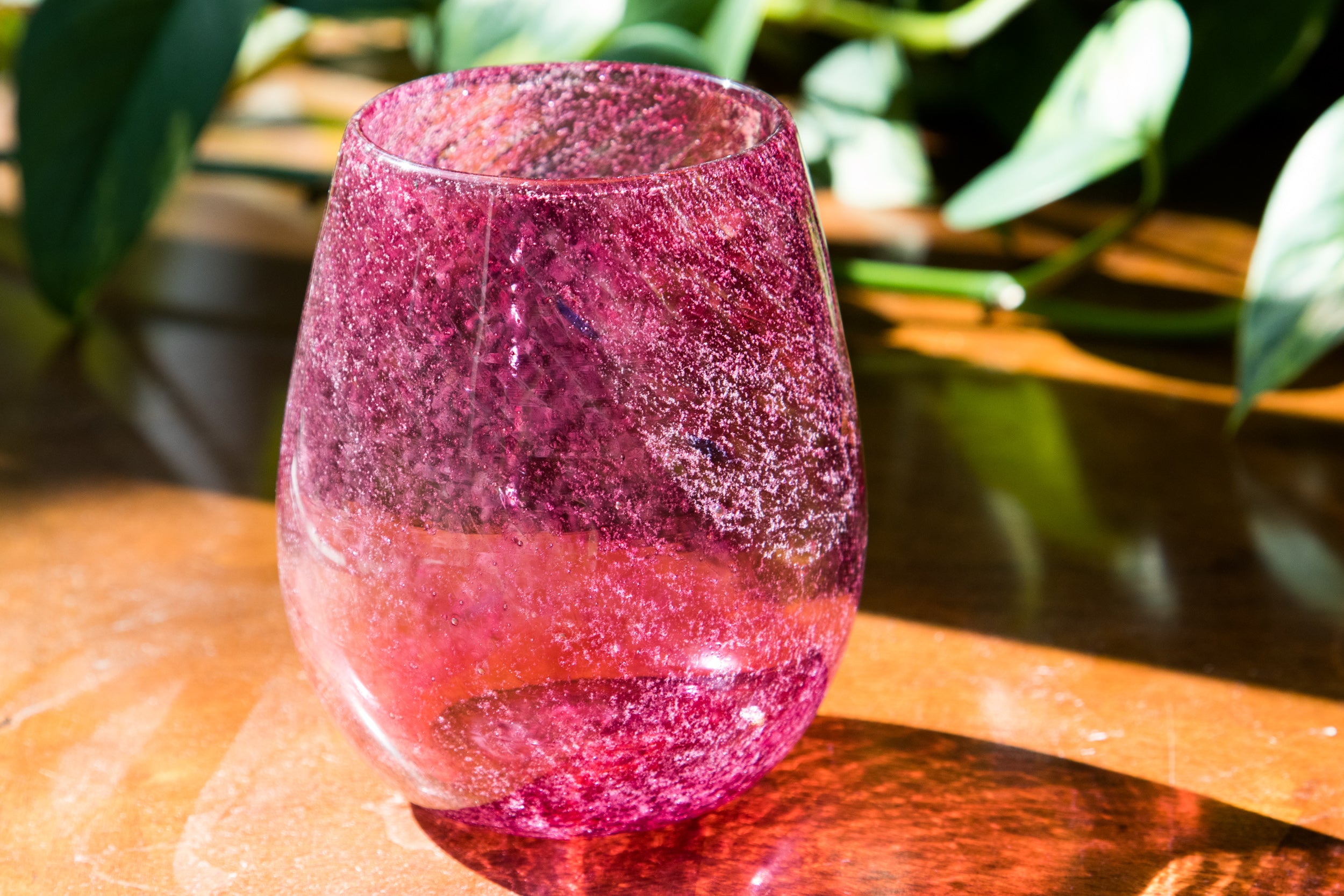Monogrammed Wine Tumblers - Sprinkled With Pink