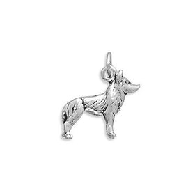 Sterling Silver Husky Charm