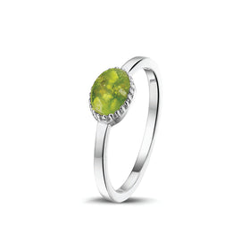 Thin Gold Ring with Cremation Ash