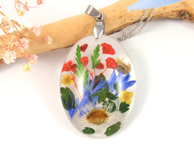 wildflower necklace with cremains