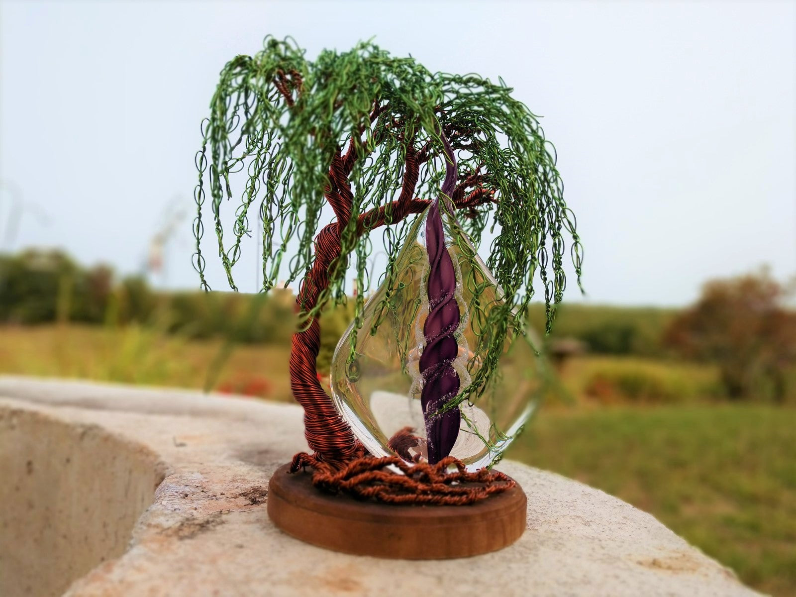 Weeping Willow Tree of Life with Memorial Flame